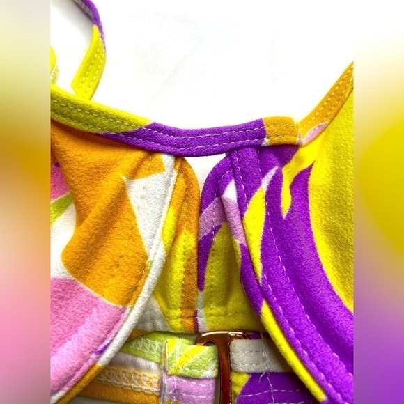 BCBG Generation Multi Color Floral Bikini Top Large with Underwire - Picture 2 of 12